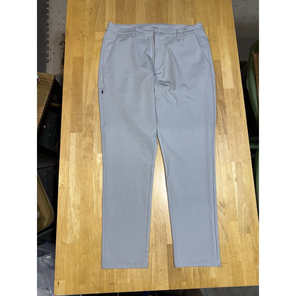 BYLT Everyday Pant 2.0 Slim Fit Mens Size 38x31 Light Gray Stretch Chino Golf